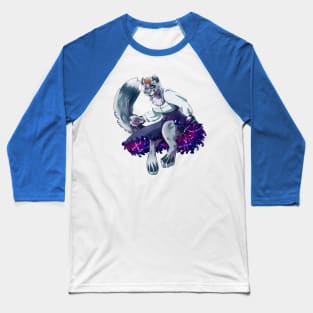 Snow Leopard Miez Baseball T-Shirt